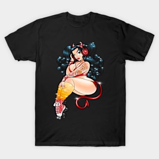 Sparkle Roller Demon pinup T-Shirt